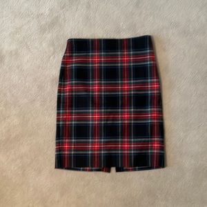 Plaid holiday skirt